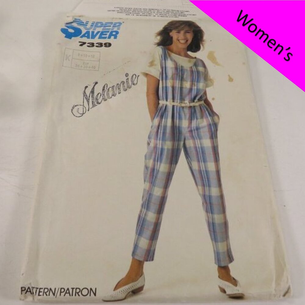 Simplicity 7339 or 672 Sewing Pattern EASY Jumpsuit or Top